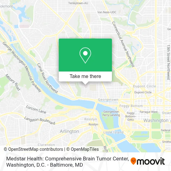 Medstar Health: Comprehensive Brain Tumor Center map