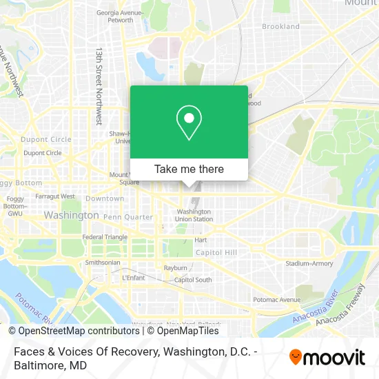 Faces & Voices Of Recovery map