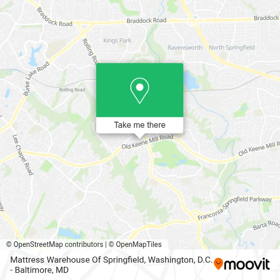 Mattress Warehouse Of Springfield map