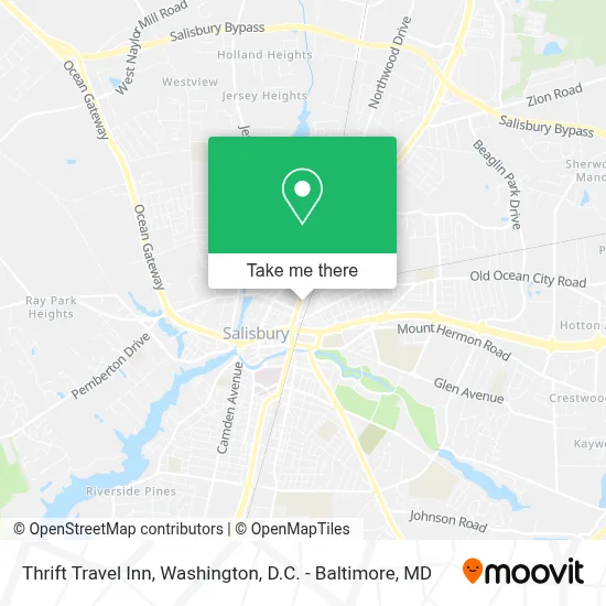 Thrift Travel Inn map