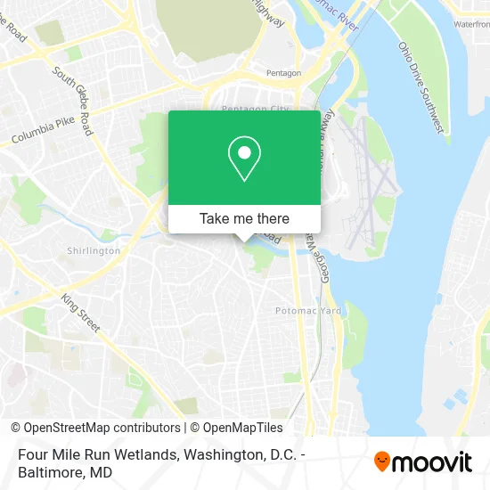 Four Mile Run Wetlands map
