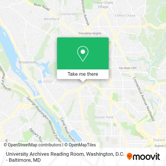 University Archives Reading Room map