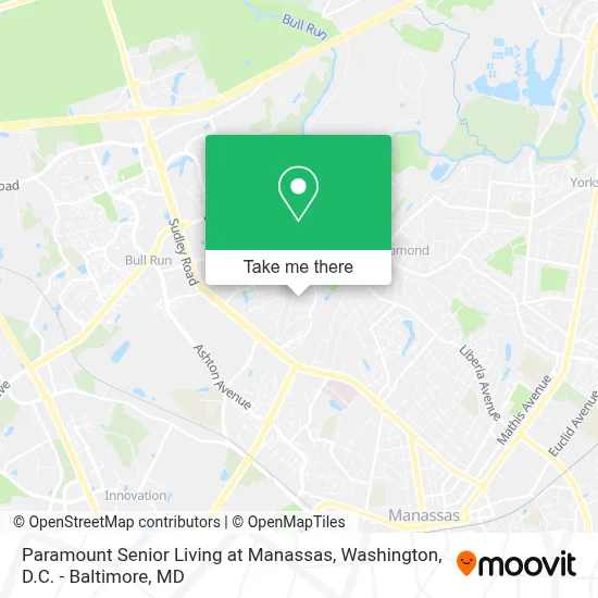Paramount Senior Living at Manassas map
