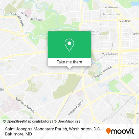 Saint Joseph's Monastery Parish map