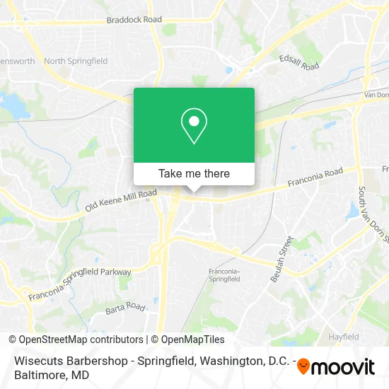 Wisecuts Barbershop - Springfield map