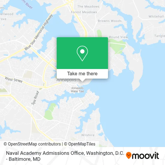 Naval Academy Admissions Office map