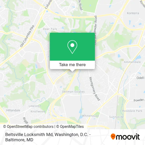 Beltsville Locksmith Md map