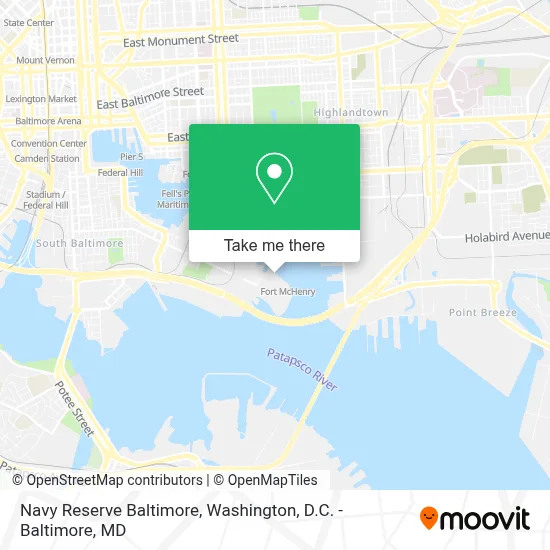 Navy Reserve Baltimore map