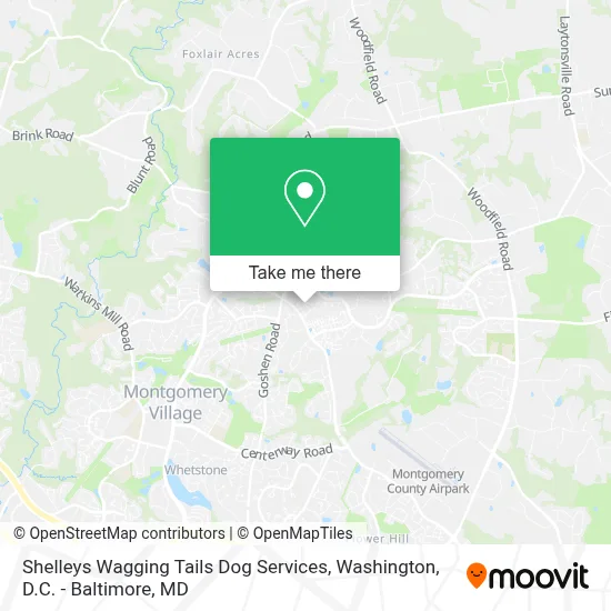 Shelleys Wagging Tails Dog Services map