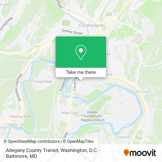 Allegany County Transit map