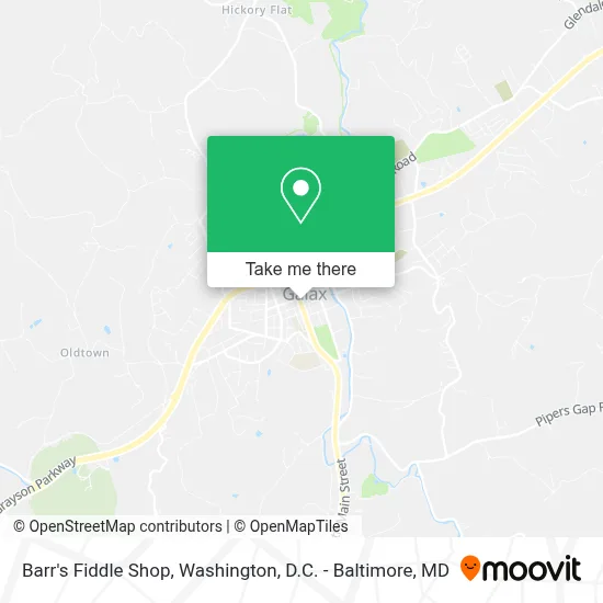 Barr's Fiddle Shop map