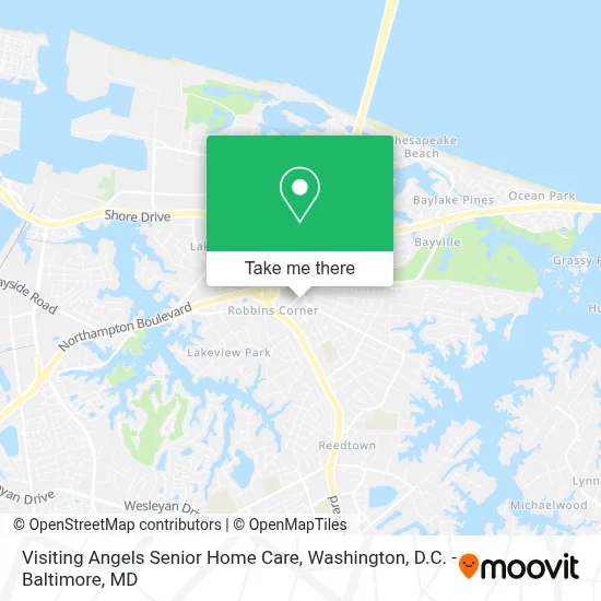 Visiting Angels Senior Home Care map