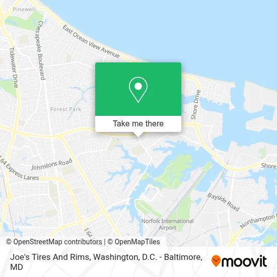 Joe's Tires And Rims map