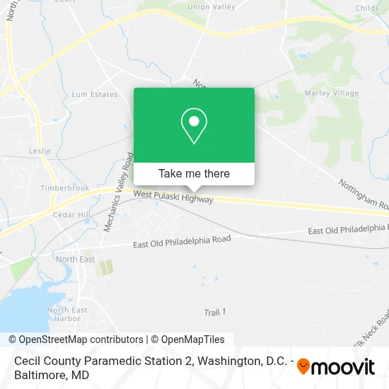 Cecil County Paramedic Station 2 map