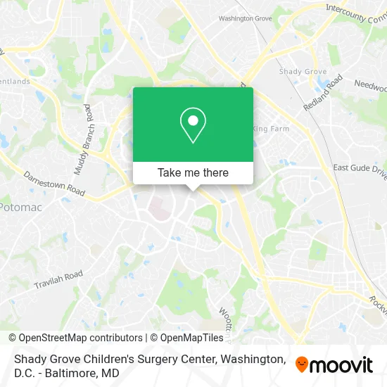 Shady Grove Children's Surgery Center map