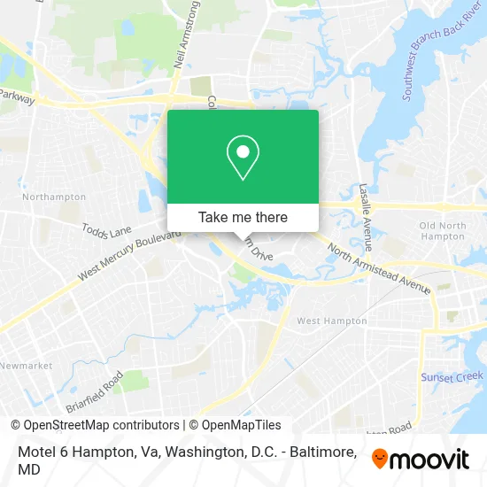 Motel 6 Hampton, Va map