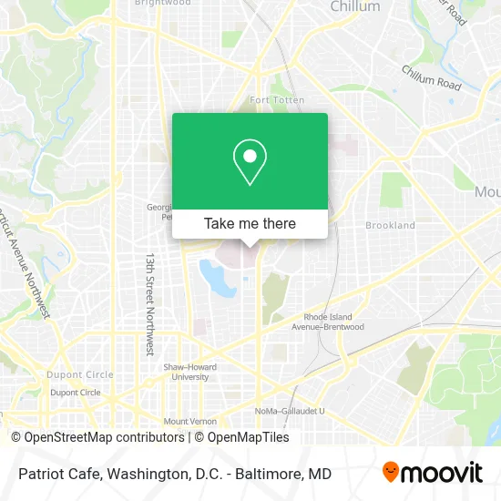 Patriot Cafe map