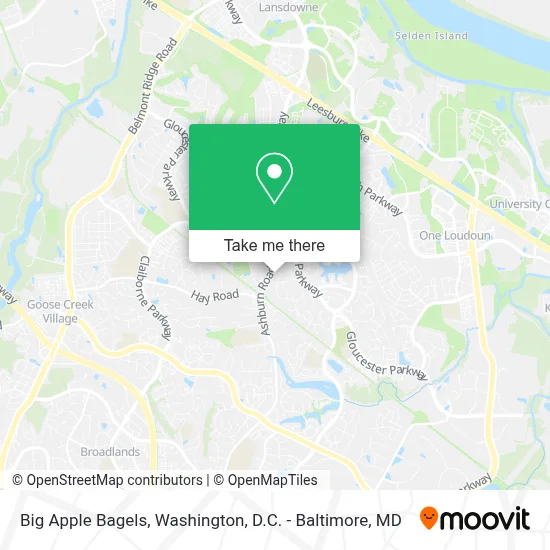 Big Apple Bagels map