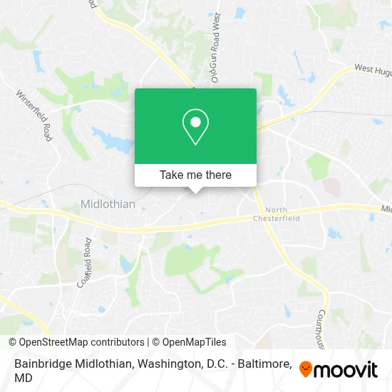 Bainbridge Midlothian map