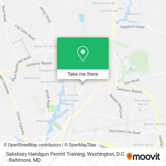 Salisbury Handgun Permit Training map