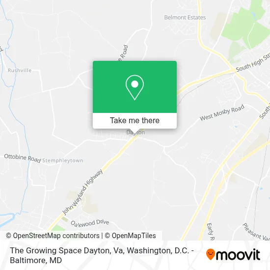 The Growing Space Dayton, Va map