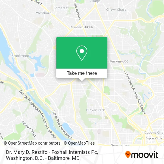Dr. Mary D. Restifo - Foxhall Internists Pc map