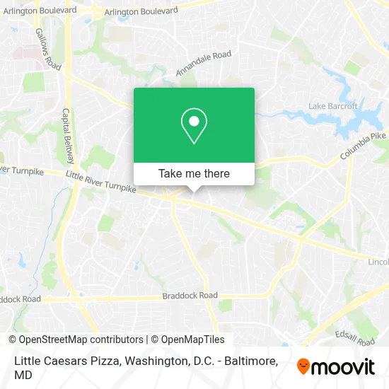 Little Caesars Pizza map