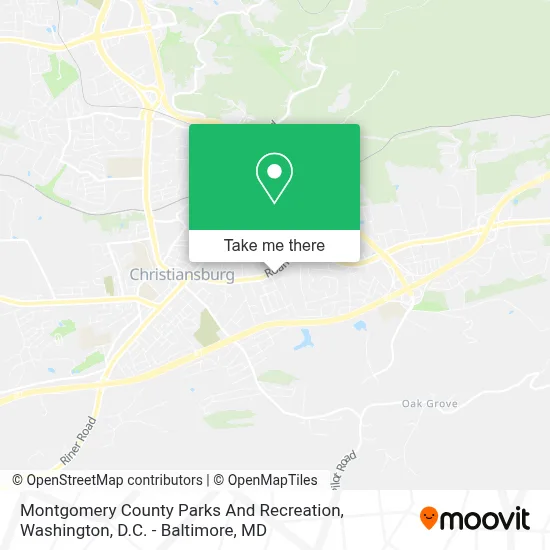 Montgomery County Parks And Recreation map
