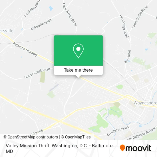 Valley Mission Thrift map
