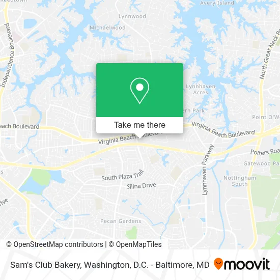 Sam's Club Bakery map