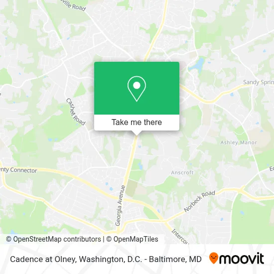 Cadence at Olney map