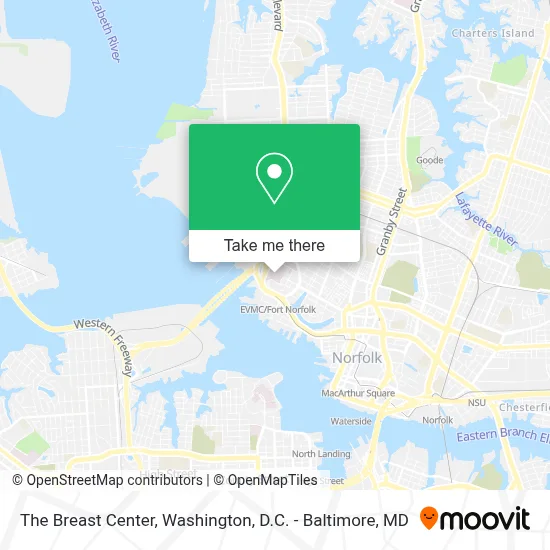 The Breast Center map