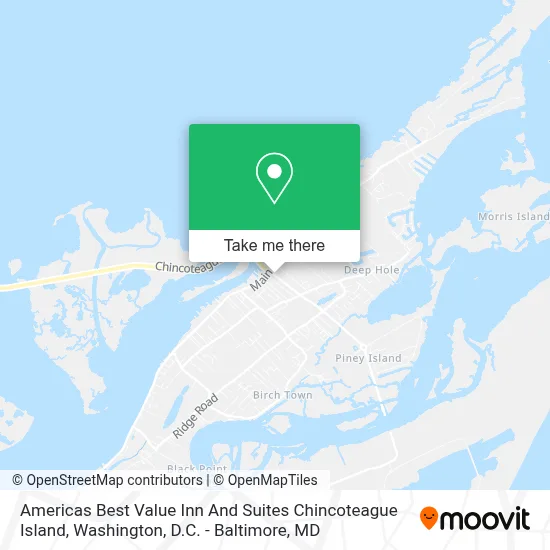 Americas Best Value Inn And Suites Chincoteague Island map