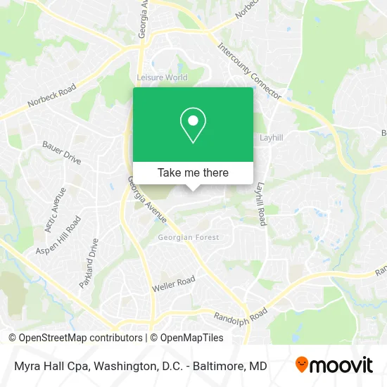 Myra Hall Cpa map