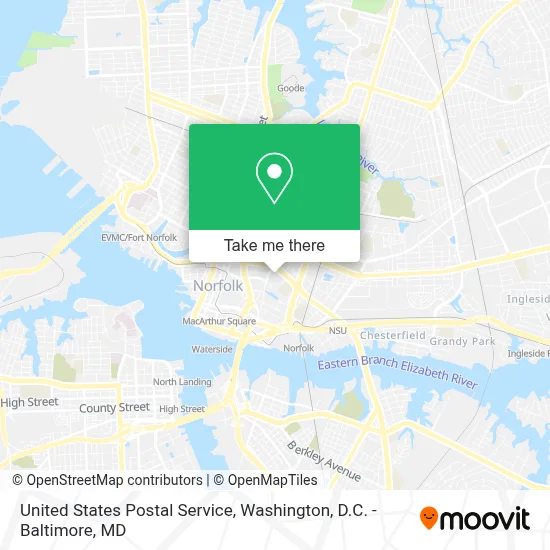 United States Postal Service map