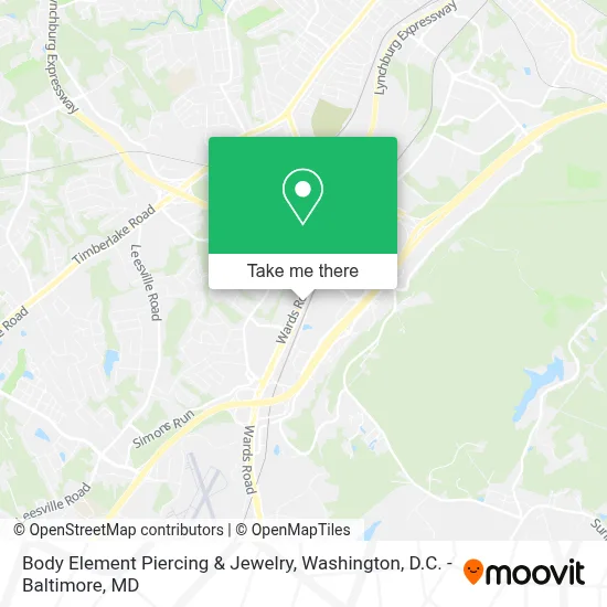 Body Element Piercing & Jewelry map