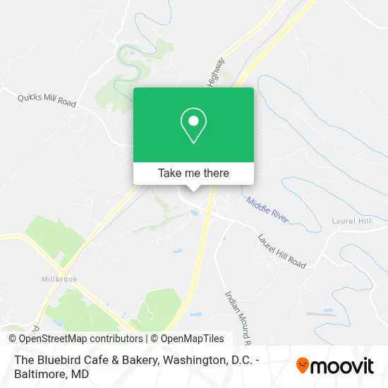 The Bluebird Cafe & Bakery map