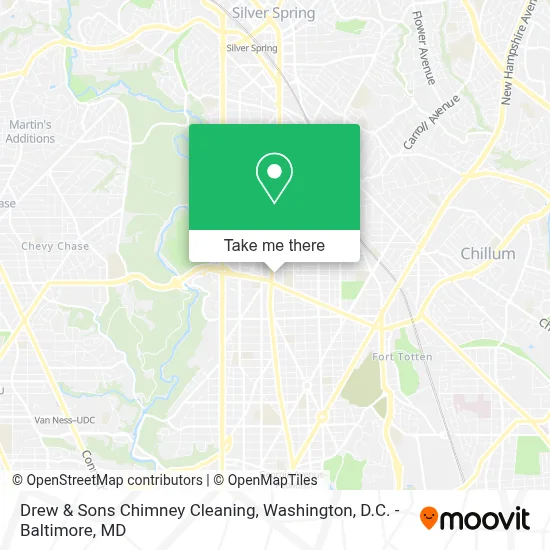 Drew & Sons Chimney Cleaning map
