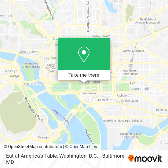 Eat at America's Table map