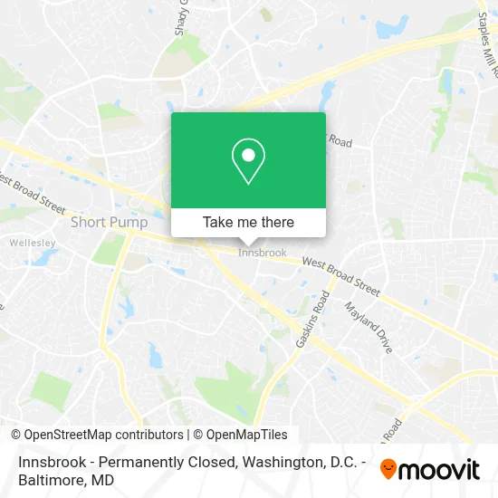 Innsbrook - Permanently Closed map