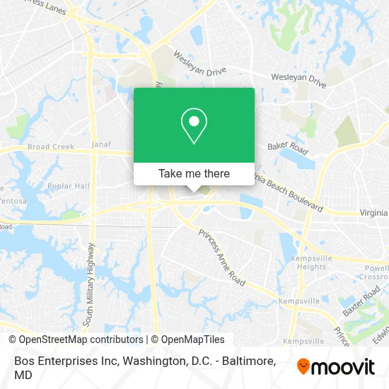 Bos Enterprises Inc map
