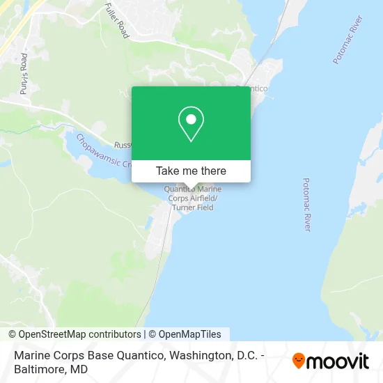 Marine Corps Base Quantico map