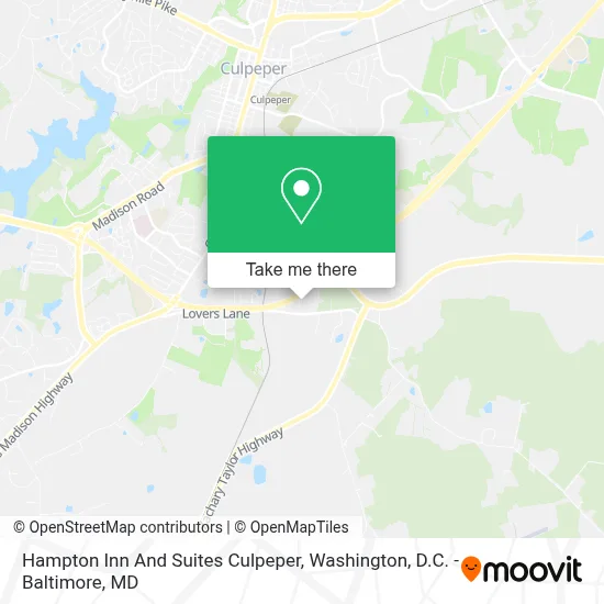 Hampton Inn And Suites Culpeper map