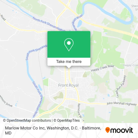 Marlow Motor Co Inc map