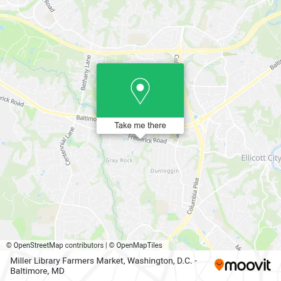 Miller Library Farmers Market map