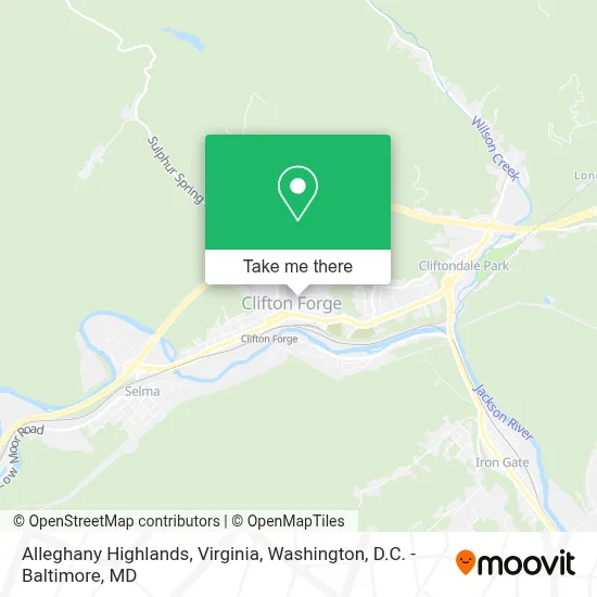 Alleghany Highlands, Virginia map