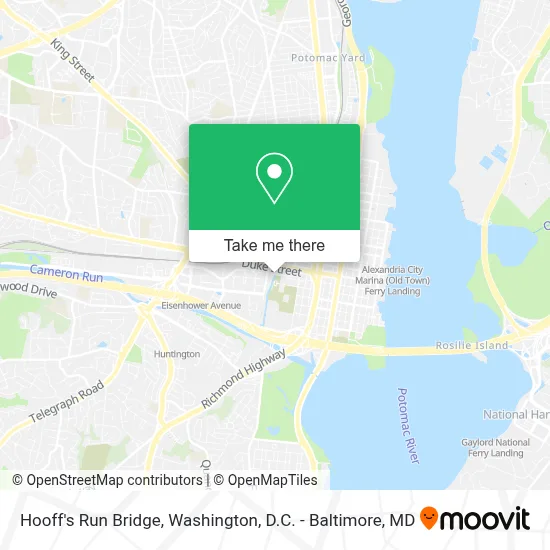 Hooff's Run Bridge map