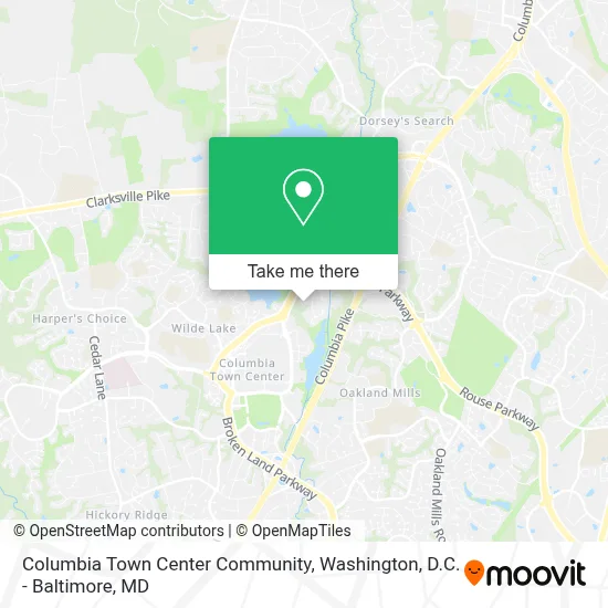 Columbia Town Center Community map