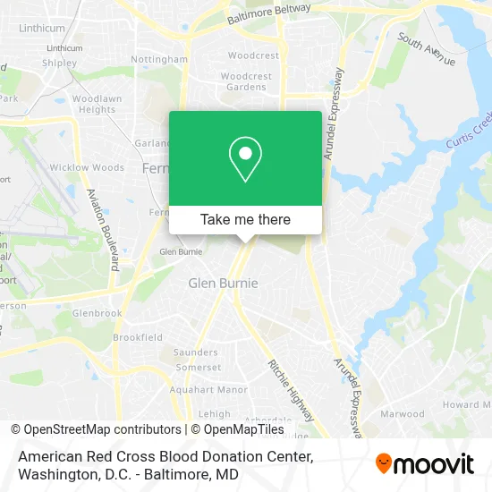 American Red Cross Blood Donation Center map