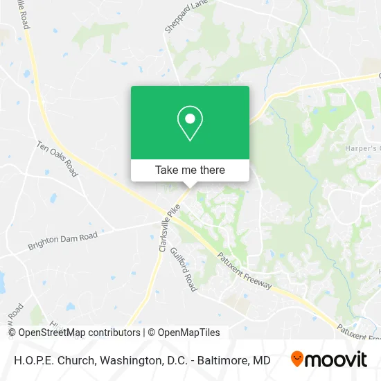 H.O.P.E. Church map